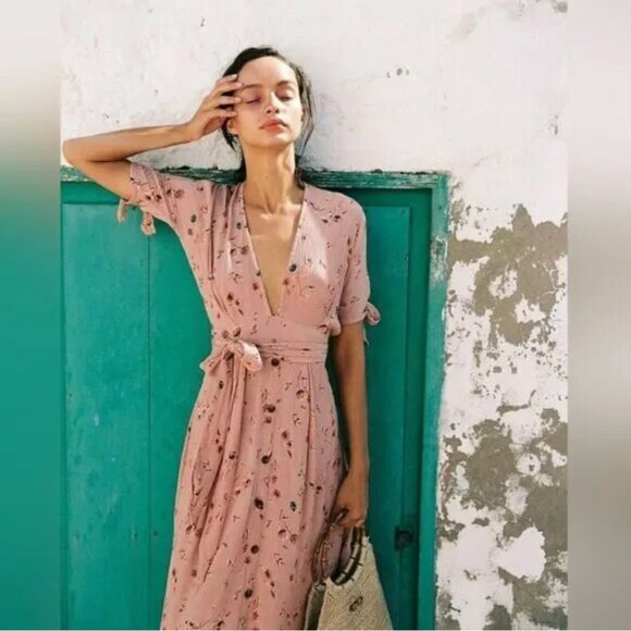 Faithfull the Brand Floral Peach Dress - Picture 2 of 11